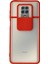 Xiaomi Redmi Note 9 Pro Kılıf Palm Buzlu Kamera Sürgülü Silikon - Kırmızı 1