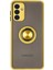 Samsung Galaxy A04S Kılıf Montreal Yüzüklü Silikon Kapak - Sarı 1