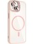 Apple iPhone 13 Remim Lensli Magsafe Standlı Kapak - Pembe 2