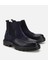 02BOH311910A680 ERKEK Süet Deri Lacivert Lastik Detaylı Işlemeli Chelsea Bot 2