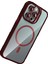 Apple iPhone 16 Pro Remim Lensli Magsafe Standlı Kapak - Bordo 3