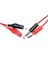 Çift Timsah Klipsleri Muz Fiş Erkek 2 Test Kurşun Siyah ve Kırmızı Kablo (Yurt Dışından) 4