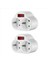 Anahtarlı 2pcs Soket Adaptörü, 250V/16A 3680W Taşınabilir Yuvalar Duvar Plakası Ofis, Ev, Seyahat Eu Fişi Için (Yurt Dışından) 3