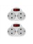 Anahtarlı 2pcs Soket Adaptörü, 250V/16A 3680W Taşınabilir Yuvalar Duvar Plakası Ofis, Ev, Seyahat Eu Fişi Için (Yurt Dışından) 4