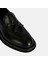 Erkek Siyah Püskül Detaylı Deri Loafer 6