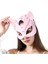 Dodes Fantezi Deri Seksi Pembe Kedi Maske Kelepçe Kırbaç Seti ( 3'lü Set) TG275368 2