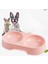 Yeni Pet Besleyici Pembe Renk Plastik Çift Kase Kedileri ve Köpekler Yemek Kaseler Yemek Konteyner Malzemeleri (Yurt Dışından) 2