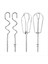 4pcs Cuisinart, Paslanmaz Çelik El Karıştırıcı Çırpıcılar Mikser Ekleri, El Karıştırıcı Çırpıcıları (Yurt Dışından) 1