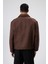 Oversize Fermuarlı Kaşe Ceket Kahve 5