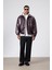 Basıc Suni Deri Oversize Ceket Bordo 1