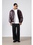 Basıc Suni Deri Oversize Ceket Bordo 2