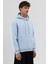 Basic Oversize Kapüşonlu Sweatshirt Bebe Mavi 4