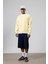 Bisiklet Yaka Cep Detaylı Oversize Sweatshirt Sarı 1