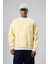 Bisiklet Yaka Cep Detaylı Oversize Sweatshirt Sarı 3