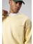 Bisiklet Yaka Cep Detaylı Oversize Sweatshirt Sarı 4