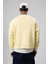 Bisiklet Yaka Cep Detaylı Oversize Sweatshirt Sarı 5