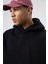 Basic Oversize Dikişsiz Kapüşonlu Sweatshirt Siyah 4