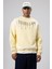 Yıkamalı Oversize Baskılı Sweatshirt Sarı 2