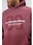 Oversize Baskılı Eşofman Takım Bordo 3