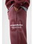 Oversize Baskılı Eşofman Takım Bordo 7