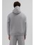Basic Oversize Kapüşonlu Sweatshirt Gri 5