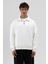 Oversize Fermuarlı Dik Yaka Sweatshirt Ekru 3