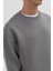Basic Bisiklet Yaka Oversize Sweatshirt Füme 5