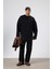 Boxy Fit Basic Sweatshirt Siyah 1