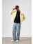 Oversize Fermuarlı Kapüşonlu Sweatshirt Sarı 1