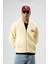 Oversize Fermuarlı Kapüşonlu Sweatshirt Sarı 2