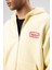 Oversize Fermuarlı Kapüşonlu Sweatshirt Sarı 3
