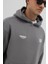 Oversize Arka Baskılı Sweatshirt Füme 3