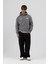 Oversize Arka Baskılı Sweatshirt Füme 5