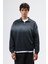 Yaka Fermuarlı Oversize Sweatshirt Siyah 3