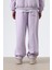 Yıkamalı Baggy Eşofman Alt Lila 2