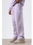 Yıkamalı Baggy Eşofman Alt Lila 4