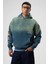 Oversize Baskılı Kapüşonlu Sweatshirt Nefti 5