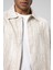 Oversize Dokulu Gömlek Ekru 4