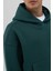 Basic Kapüşonlu Boxy Fit Sweatshirt Nefti 5