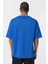 Oversize V Yaka Forma Tişört Saks 4