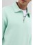 Oversize Fermuarlı Dik Yaka Sweatshirt Mint 4