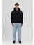 Basic Kapüşonlu Boxy Fit Sweatshirt Siyah 2