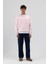 Basic Bisiklet Yaka Oversize Sweatshirt Pembe 1