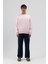 Basic Bisiklet Yaka Oversize Sweatshirt Pembe 3