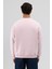 Basic Bisiklet Yaka Oversize Sweatshirt Pembe 7