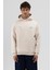 Oversize Arka Baskılı Sweatshirt Taş 1