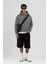 Basic Kapüşonlu Boxy Fit Sweatshirt Füme 1