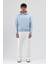 Basic Kapüşonlu Boxy Fit Sweatshirt Bebe Mavi 2