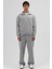 Oversize Fermuarlı Dik Yaka Sweatshirt Gri 2