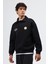 Polo Yaka Oversize Baskılı Yıkamalı Sweatshirt Siyah 4